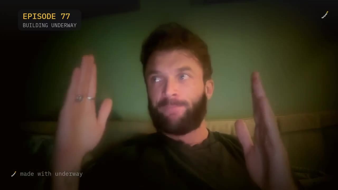 Explaining the moment to camera, no script, no retakes.