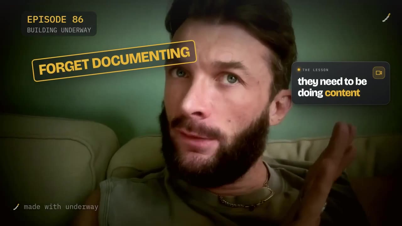 Forget documenting, on screen, next to the lesson: they need to be doing content.
