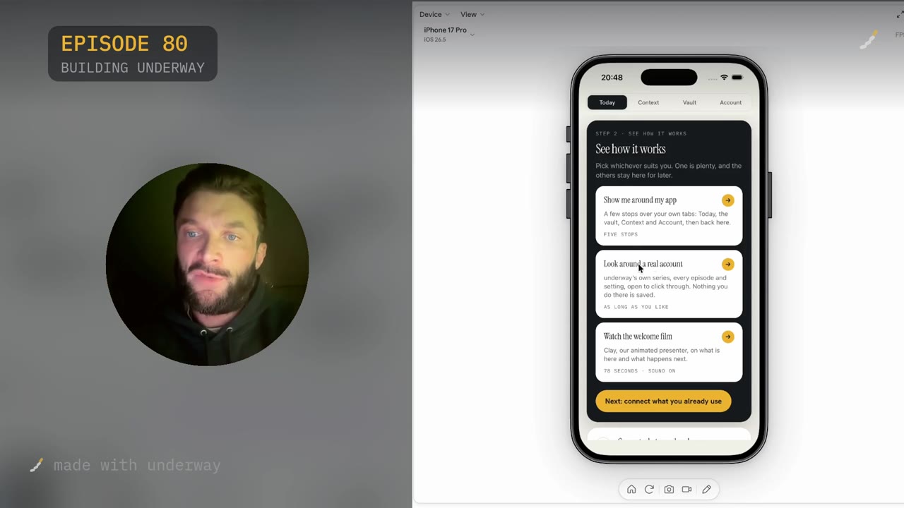See how it works: tour your own app, look around a real account, or watch the welcome film.